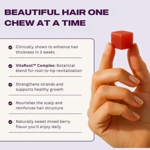 Hair Growth Gummies for Naturally Thicker, Stronger Hair