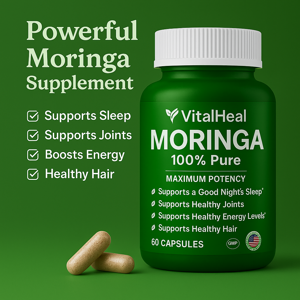 Moringa Capsules – Hair Growth, Skin Health & Energy Support