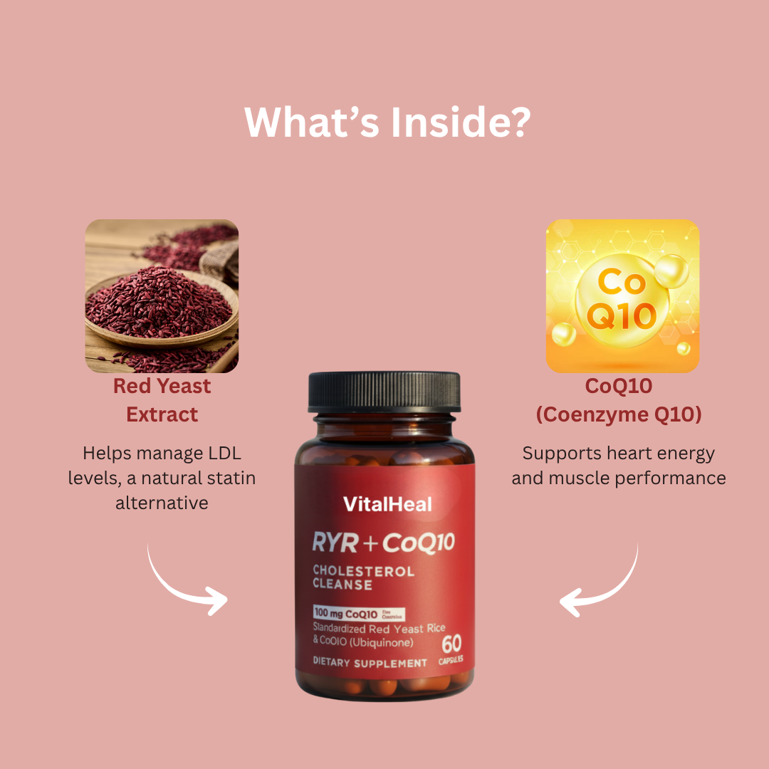 RYR + CoQ10 – Daily Cholesterol, Heart & Energy Support