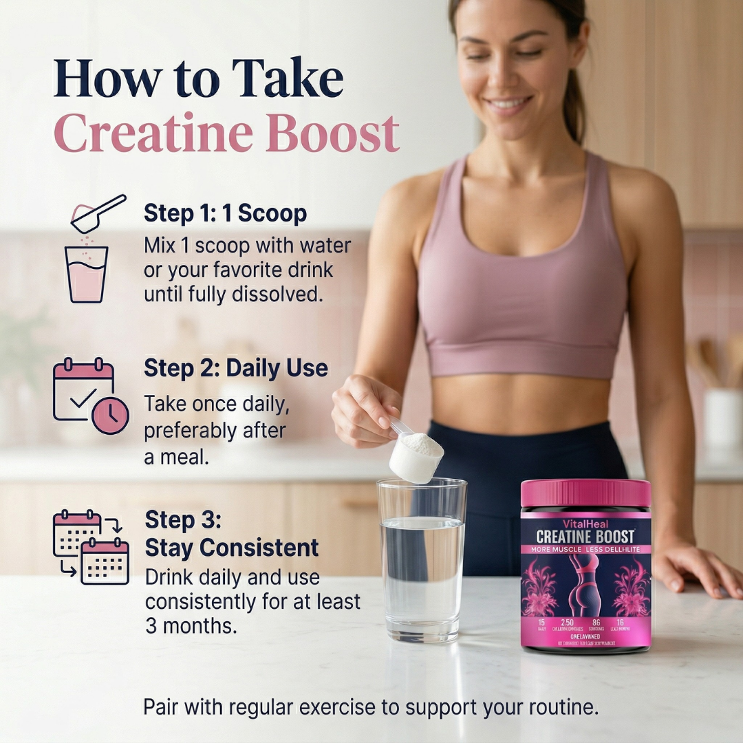 Creatine Boost – Creatine Supplement for Women with Collagen for Muscle Support & Recovery