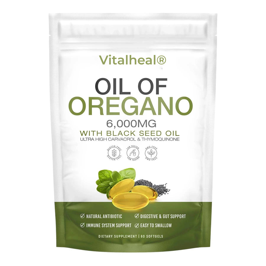 Oil of Oregano + Black Seed Oil Softgels for Immunity & Gut