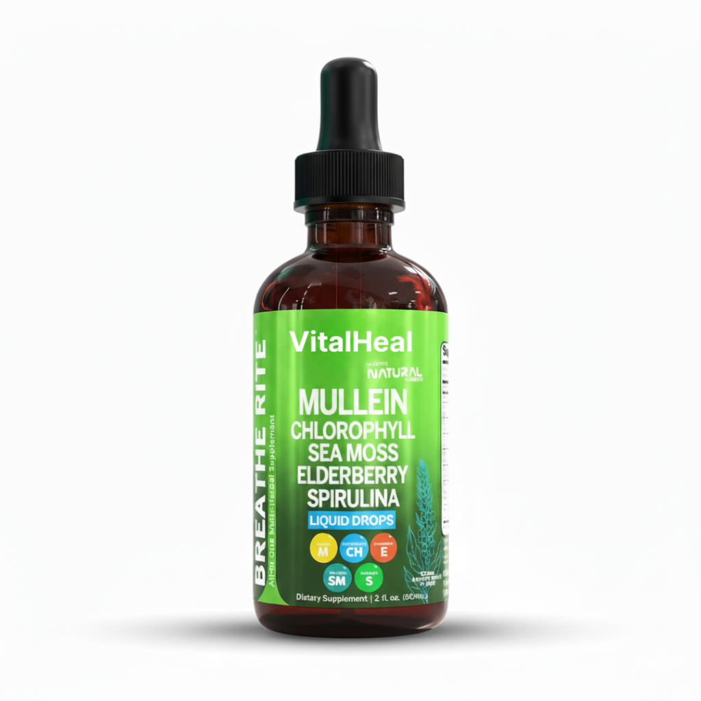 Mullein Liquid Drops for Lungs with Chlorophyll & Sea Moss – Supports Immune Health & Vitality
