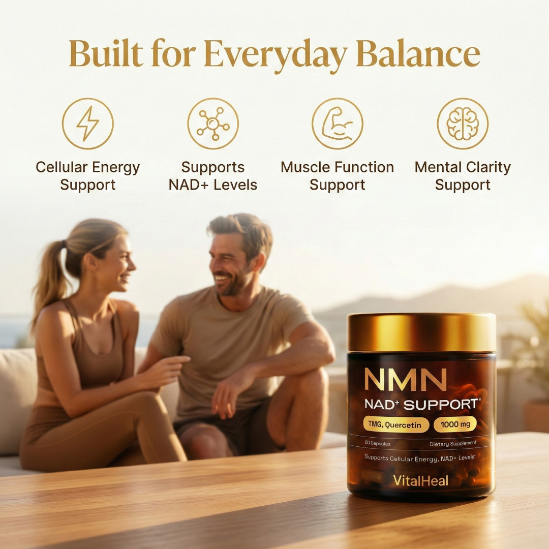 NMN NAD+ Support – 4-in-1 NAD Booster Supplement for Cellular Energy & Cognitive Support