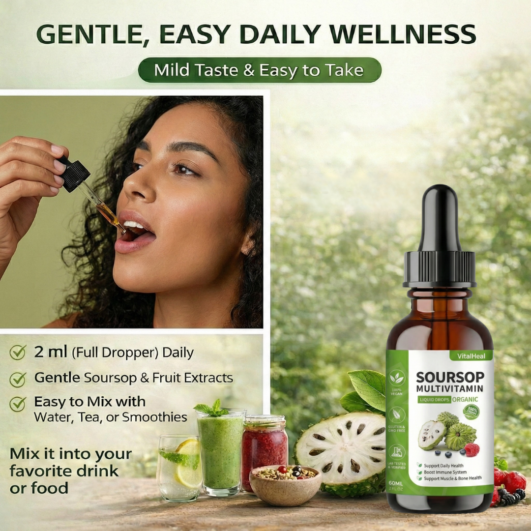 Soursop with Multivitamin Liquid Drops – Soursop Extract Supplement for Daily Wellness & Nutrient Support