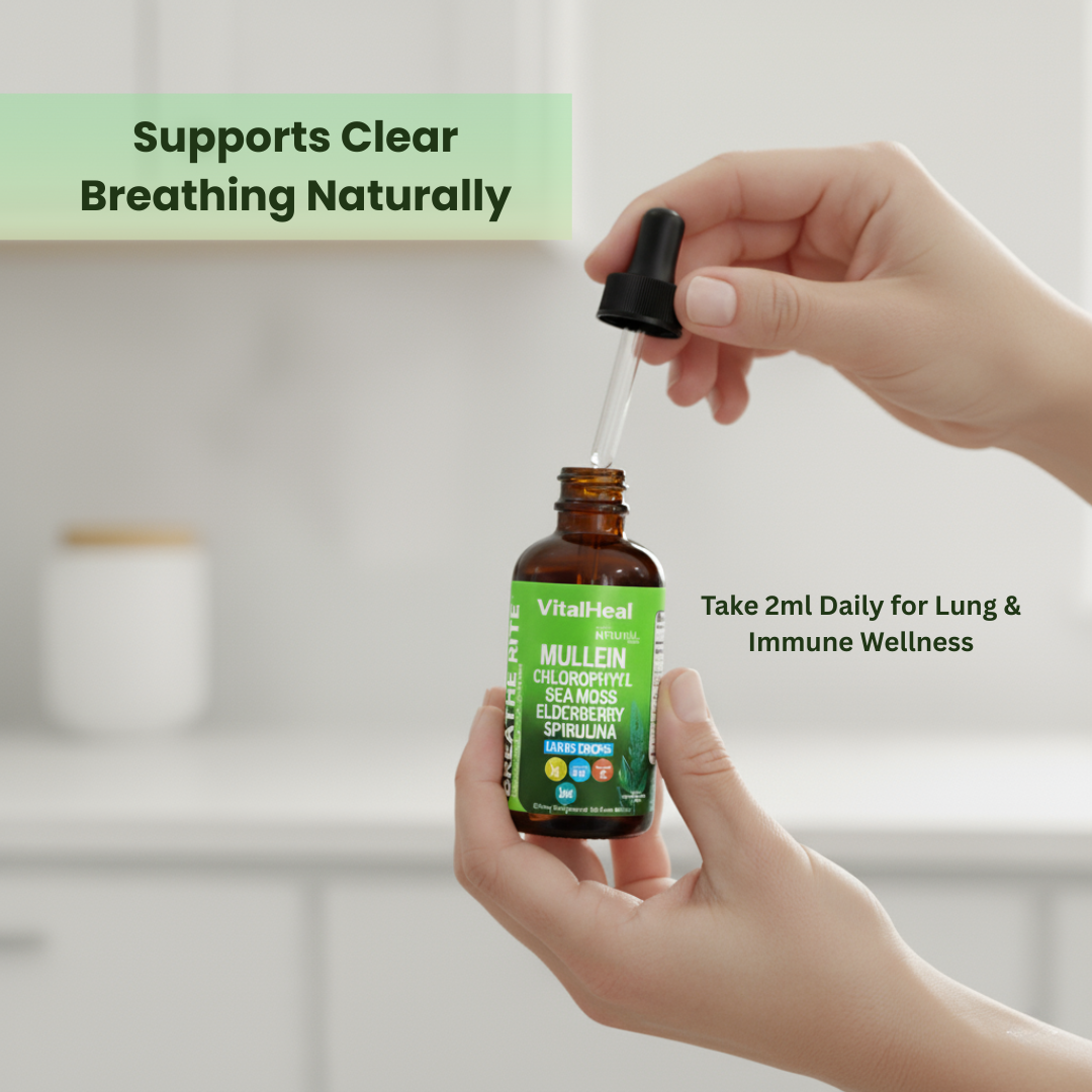 Mullein Liquid Drops for Lungs with Chlorophyll & Sea Moss – Supports Immune Health & Vitality