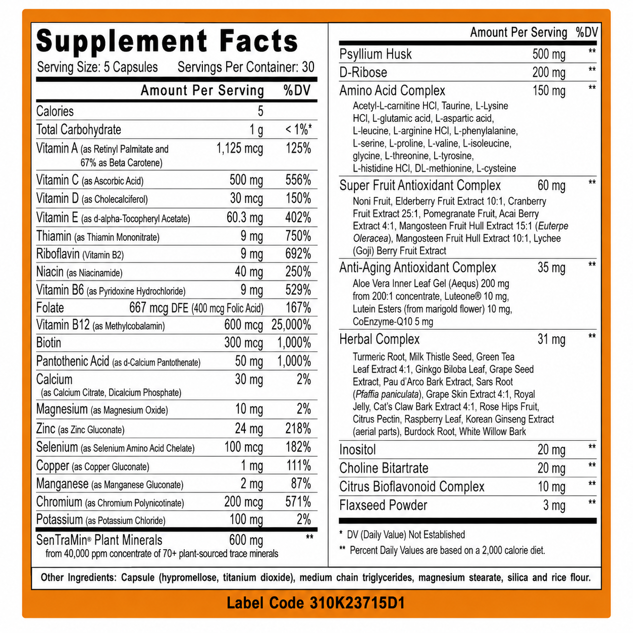 Immuno 150 - Plant-Based Minerals & Vitamins Capsules