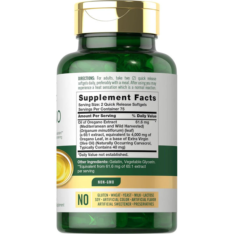 Oregano Oil Softgels – 4000 mg per Serving