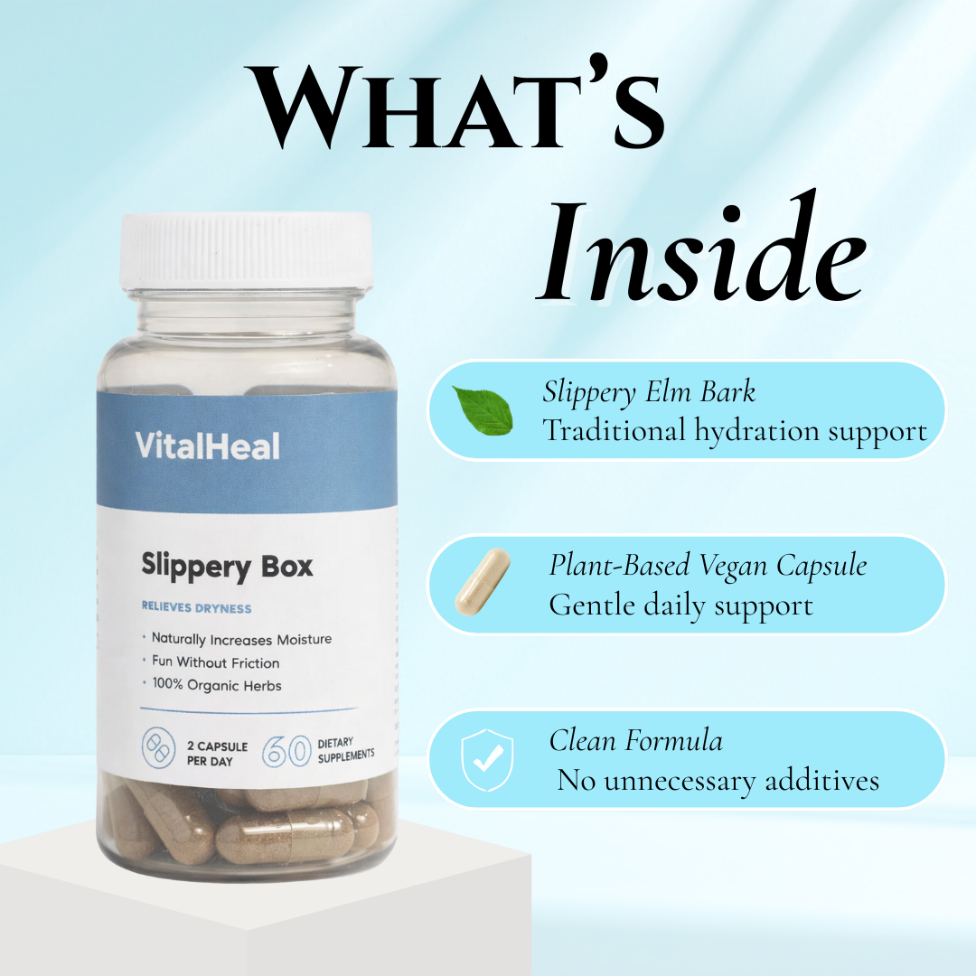 Slippery Box Moisture Support Capsules for Daily Comfort and Hydration