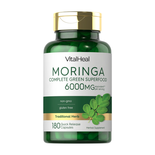 Moringa Oleifera 6000 mg for Daily Antioxidant & Green Wellness Support
