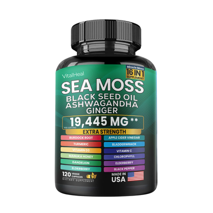 Sea Moss 16-in-1 Supplement for Energy, Digestion, Immunity & Skin Support