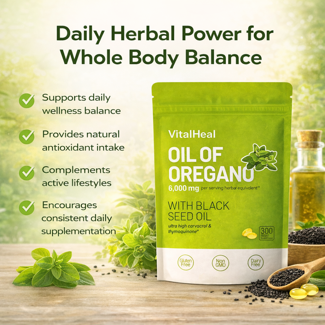 Oil of Oregano Softgels with Black Seed Oil for Herbal Daily Balance