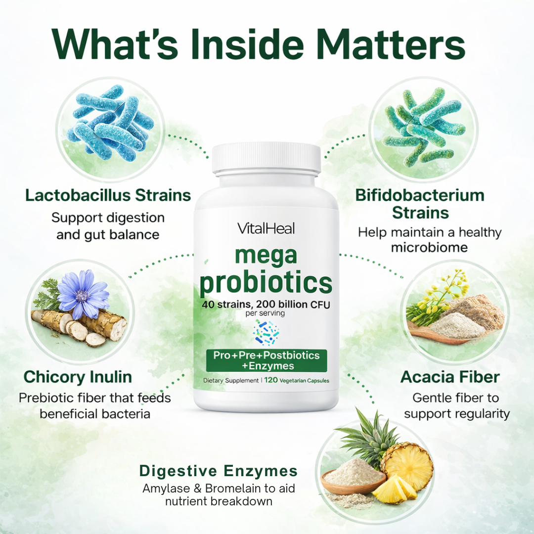Micro Ingredients Mega Probiotics for Digestive Balance & Daily Gut Comfort