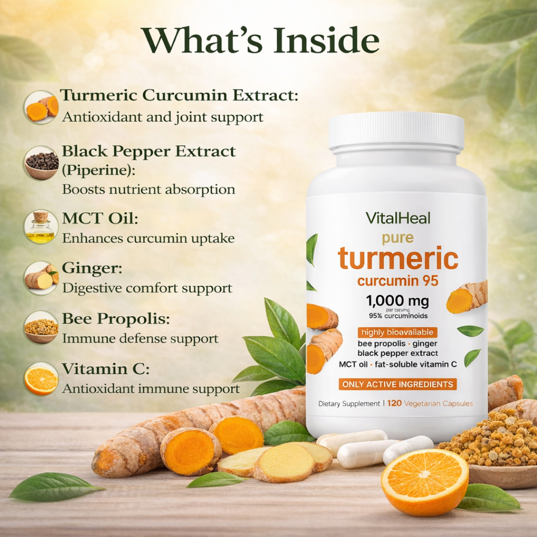 Turmeric Curcumin Herbal Complex Black Pepper & MCT Oil – 120 Capsules