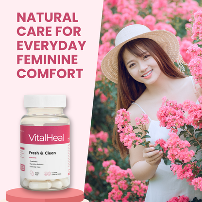 Fresh & Clean pH Balancing Boric Acid Suppositories for Vaginal Freshness