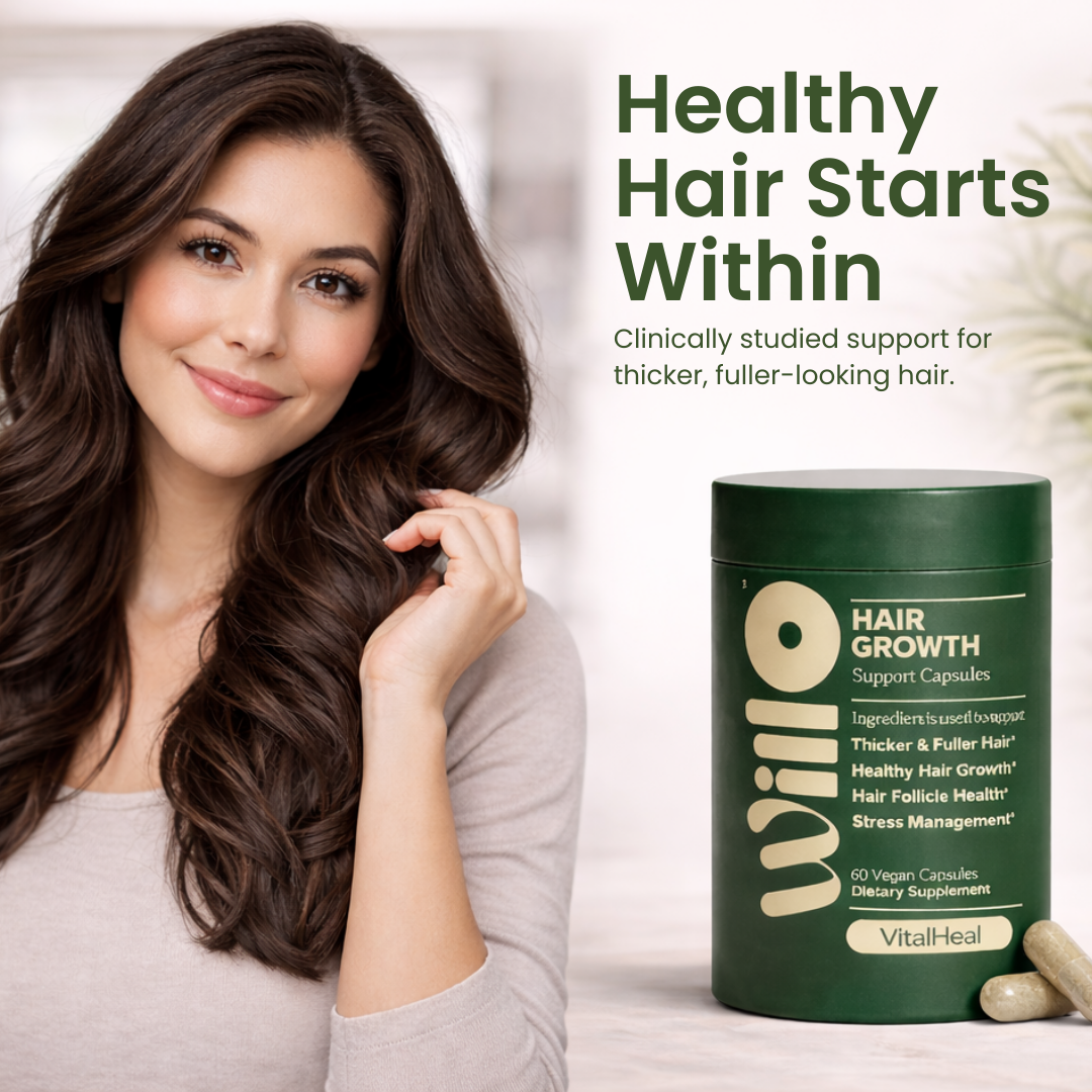 Willo Hair Growth Support for Women – Thicker Fuller Hair & Follicle Support