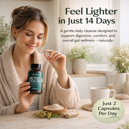 HappyDetox Detox Colon 14 Days for Digestive Reset, Bloating Relief & Gut Balance