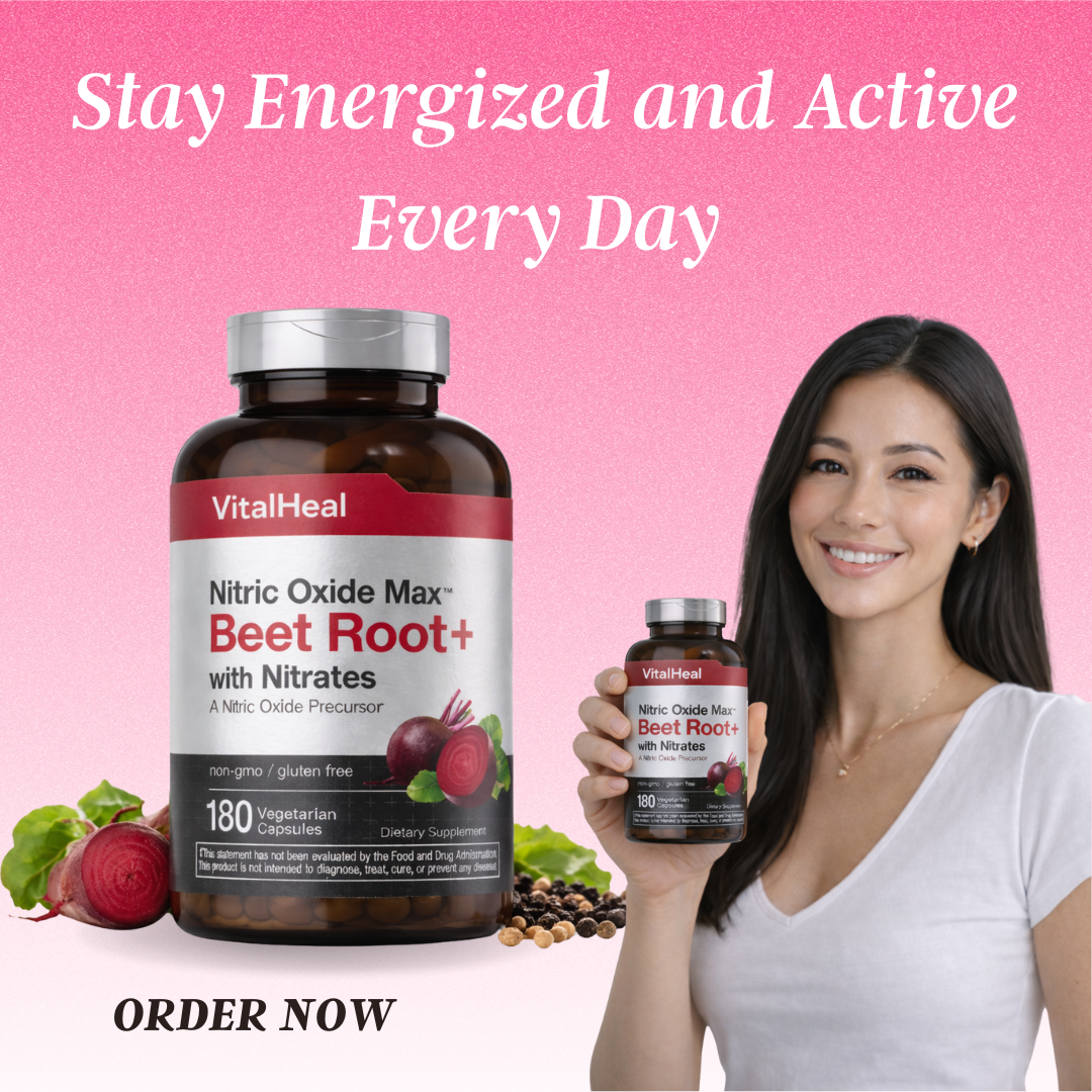Nitric Oxide Max with Beet Root for Circulation and Daily Performance Support