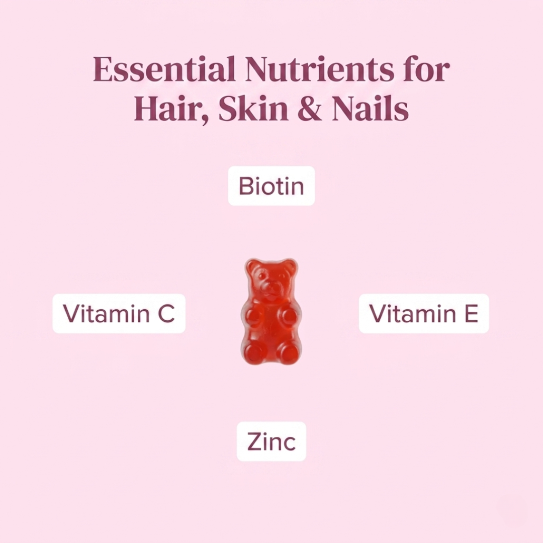 Ah-mazing Hair Biotin Gummies – 5000 mcg Biotin for Hair Growth, Skin & Nails Vitamins