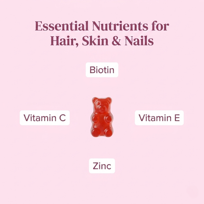 Ah-mazing Hair Biotin Gummies – 5000 mcg Biotin for Hair Growth, Skin & Nails Vitamins