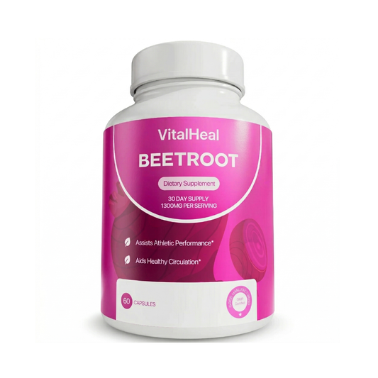 Beetroot Capsules 1300mg – Organic Beet Root for Blood Flow, Nitric Oxide & Circulation Support