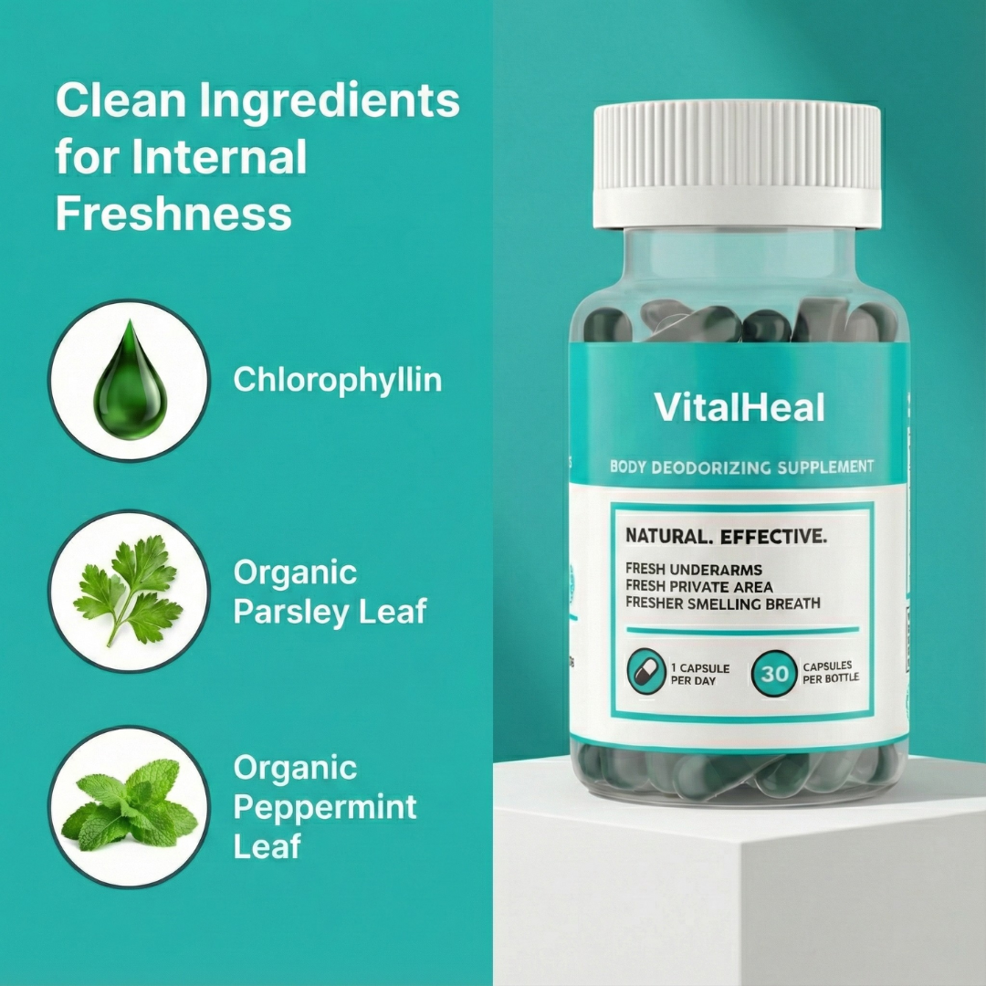 Body Deodorizer – Internal Whole Body Deodorant Supplement with Chlorophyll for Odor Control