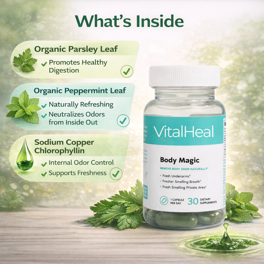 Body Magic Chlorophyll Pill for Internal Freshness and Clear Skin