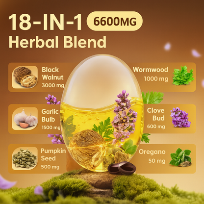 Wormwood Black Walnut Cloves Capsules - Energy & Metabolism Boost