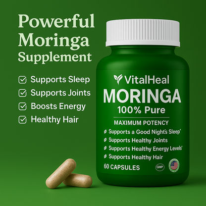 Moringa Capsules – Hair Growth, Skin Health & Energy Support