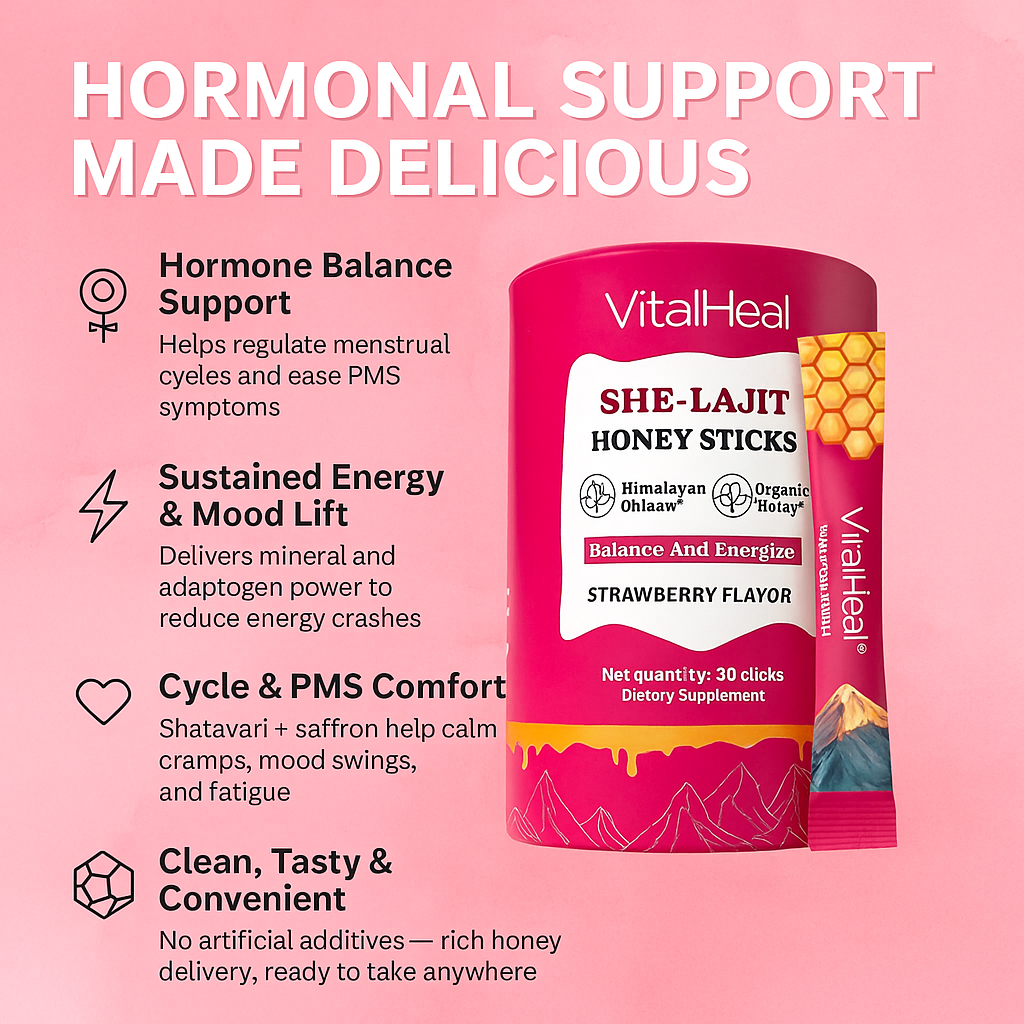Women Multi-Mineral Honey Sticks - Shilajit, Shatavari & Saffron
