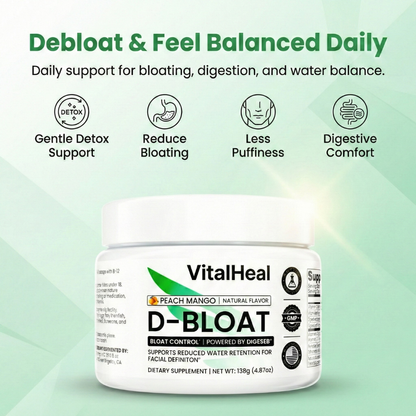 D-BLOAT – Daily Supplement for Bloating Relief & Water Retention Support – Peach Mango Flavor