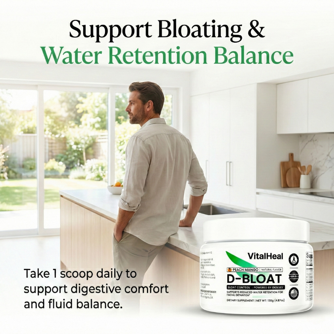 D-BLOAT – Daily Supplement for Bloating Relief & Water Retention Support – Peach Mango Flavor