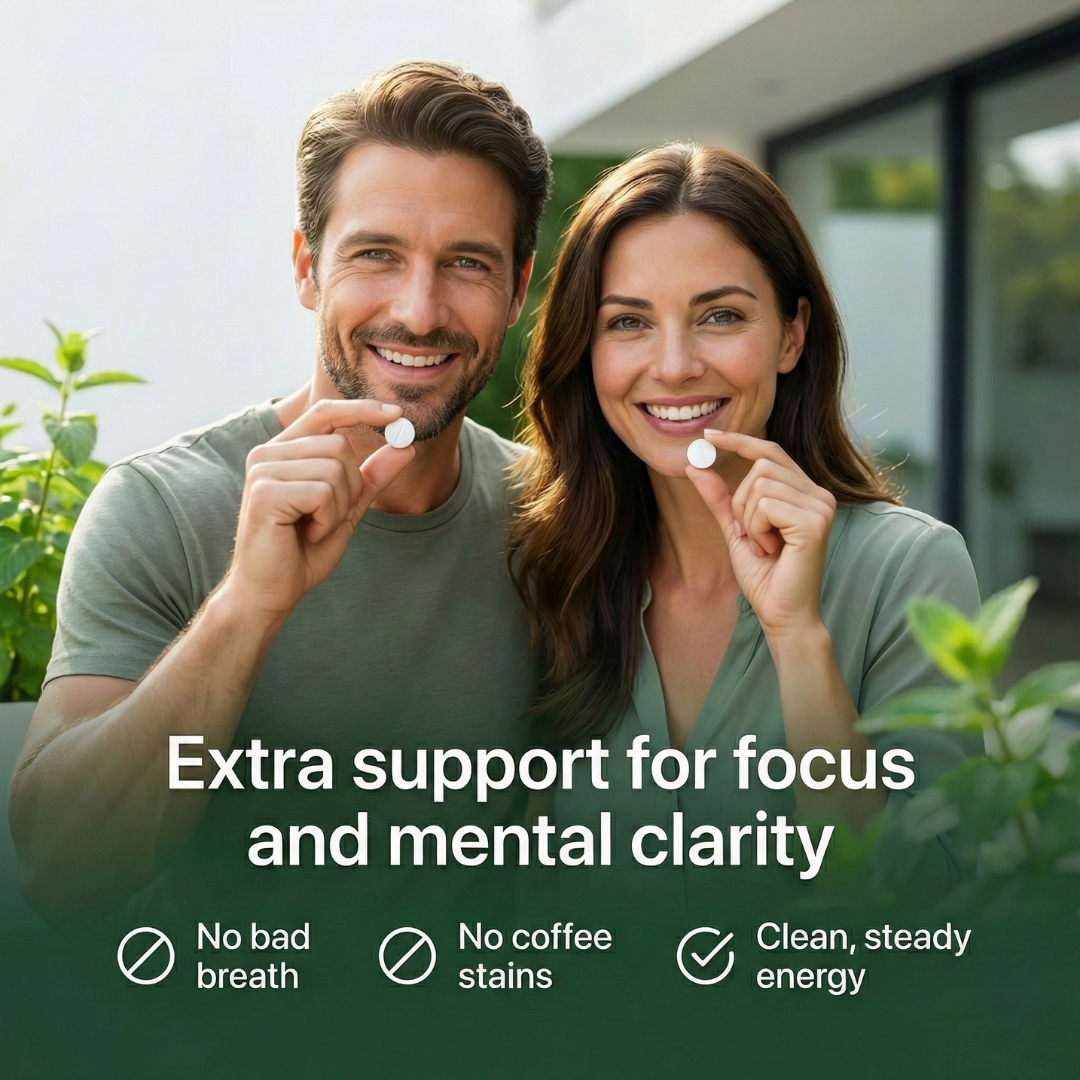 Energy & Focus Mints/Gums | Sugar Free with L-Theanine and Natural Caffeine – Spearmint Flavor