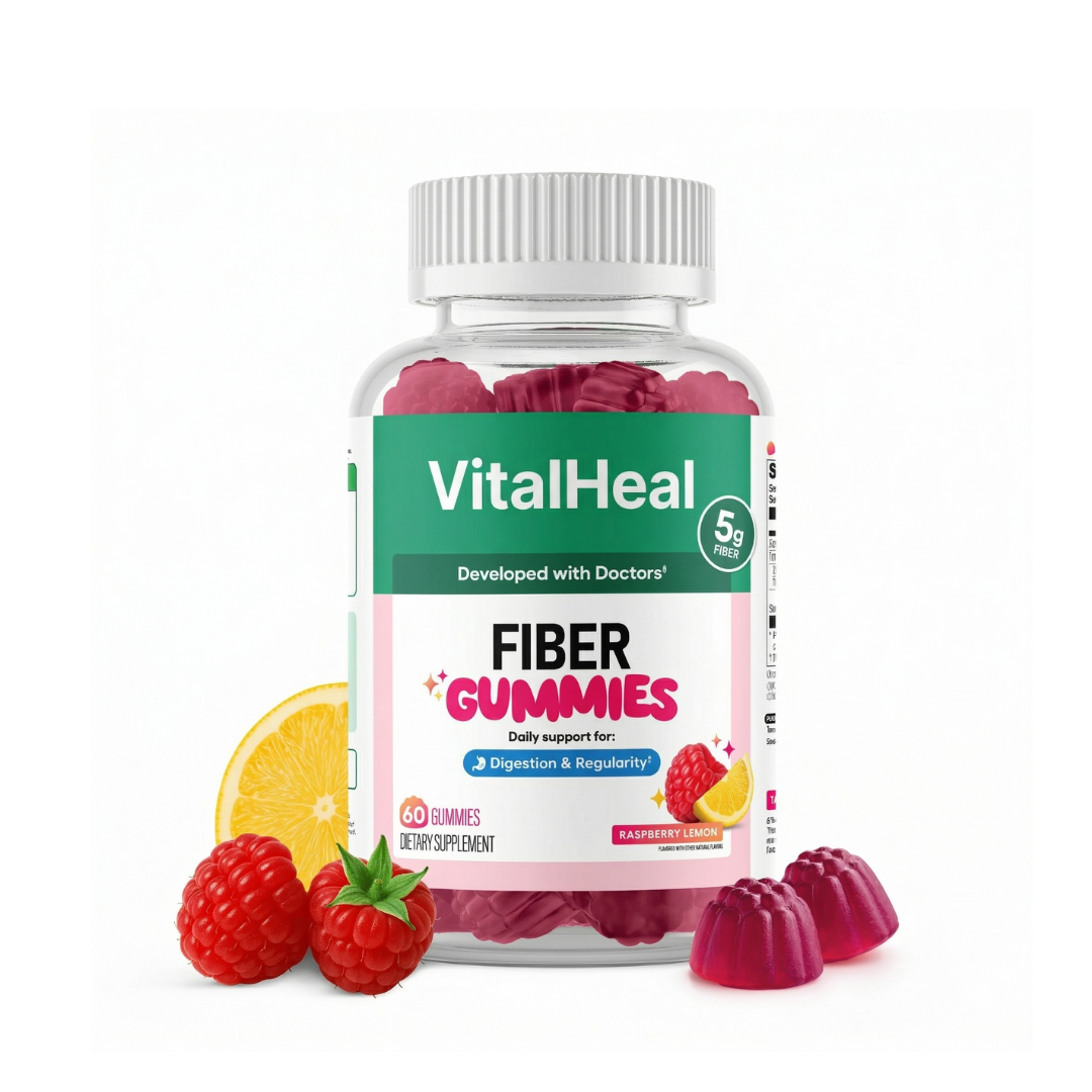 Fiber Gummies – Prebiotic Chicory Root Fiber for Gut Health & Digestion, Daily Regularity Support