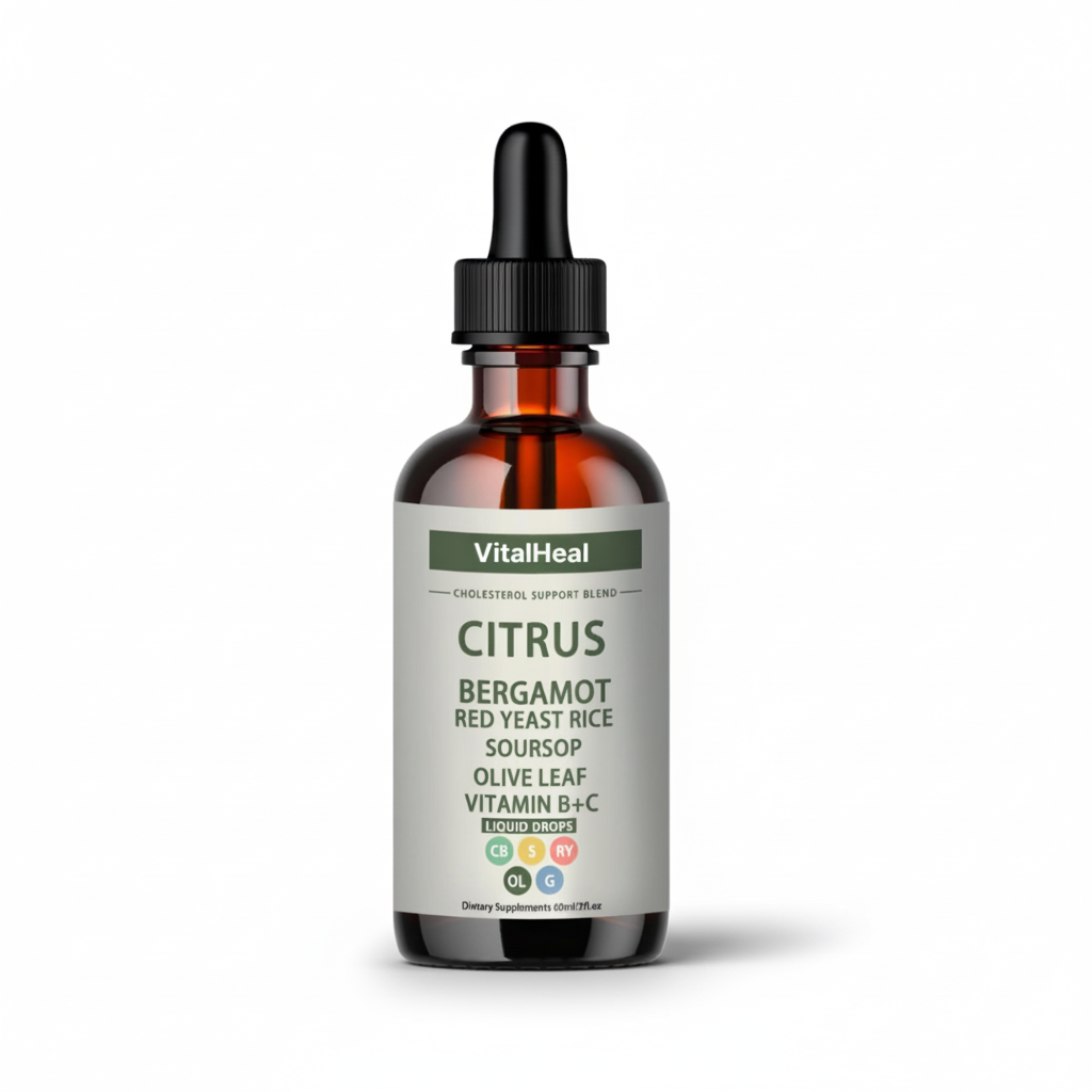Citrus Bergamot & Red Yeast Rice Liquid Drops – Cholesterol Cleanse