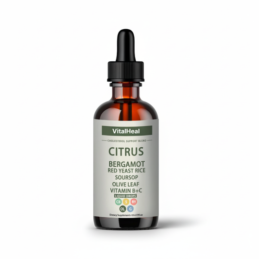 Citrus Bergamot & Red Yeast Rice Liquid Drops – Cholesterol Cleanse