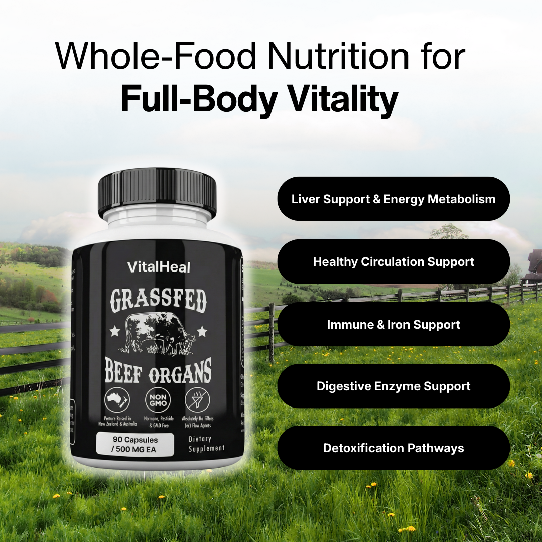 Grass Fed Beef Organs – Beef Organ Superfood Supplement for Energy, Immune & Digestive Support