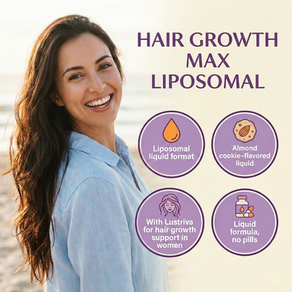 Hair Growth Max Liposomal – Liquid Supplement with Biotin for Thicker Hair & Skin Health for Women