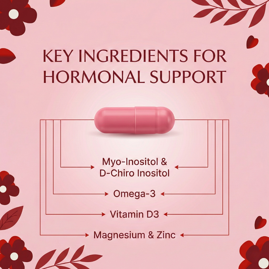 Happy Hormones PCOS Multivitamin – Hormone Balance Supplement for Women with Inositol & Metabolism Support