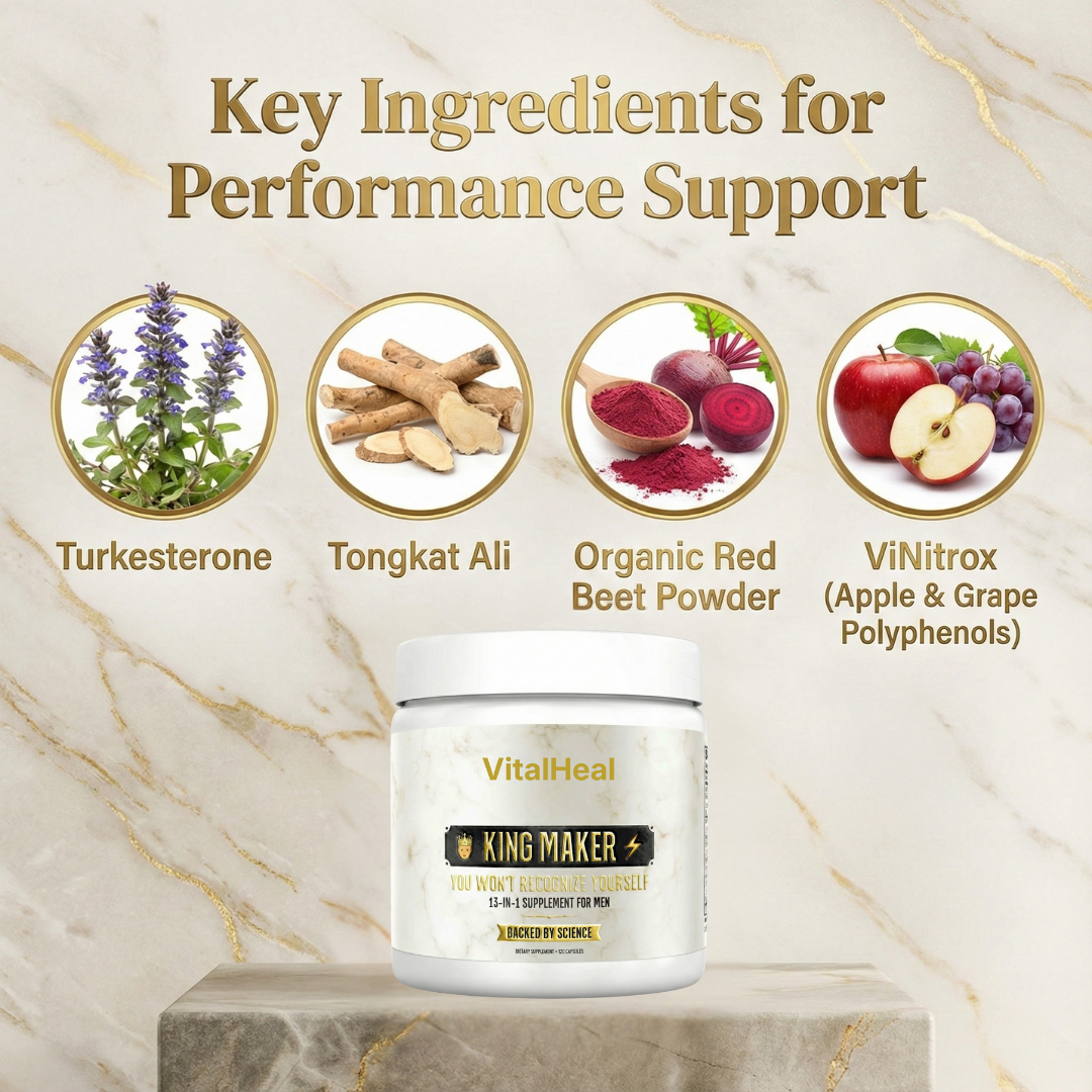 King Maker 13-in-1 Supplement for Men – Male Performance, Muscle Support & Circulation Improvement