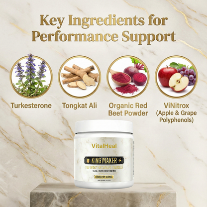 King Maker 13-in-1 Supplement for Men – Male Performance, Muscle Support & Circulation Improvement