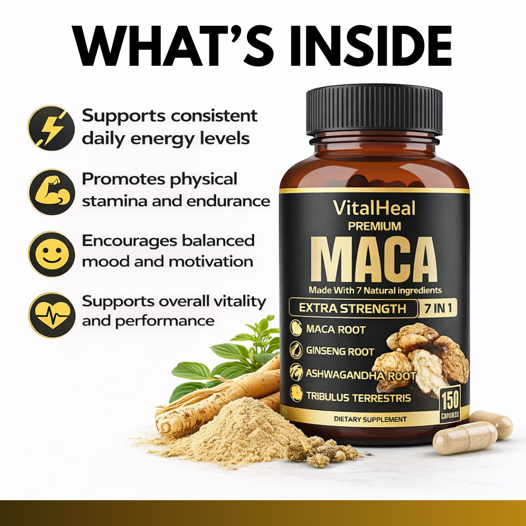 Premium 7 in 1 Maca Root for Energy, Stamina and Mood Balance