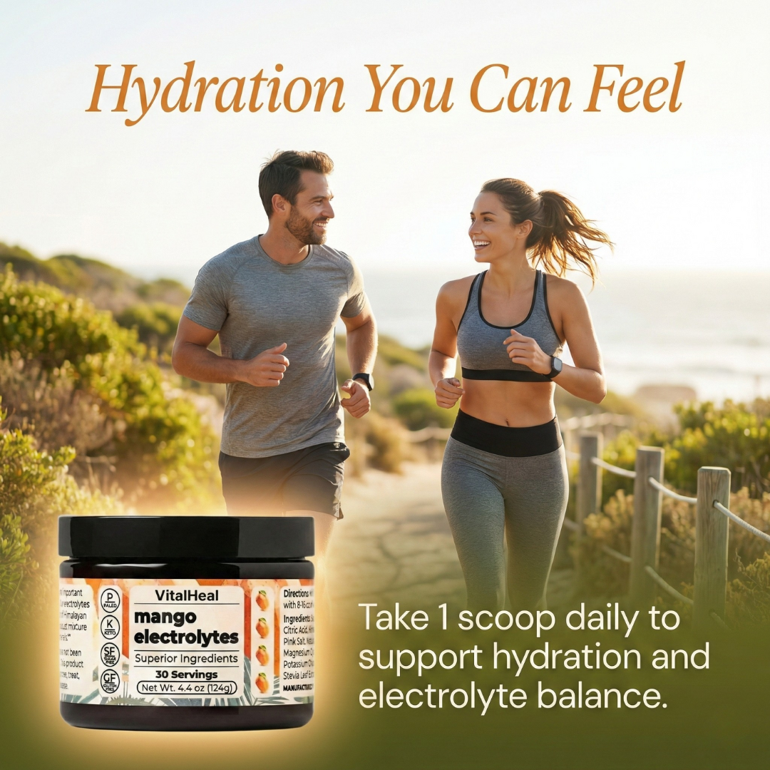 Mango Electrolytes Powder – Sugar Free Electrolytes with Himalayan Pink Salt for Daily Hydration