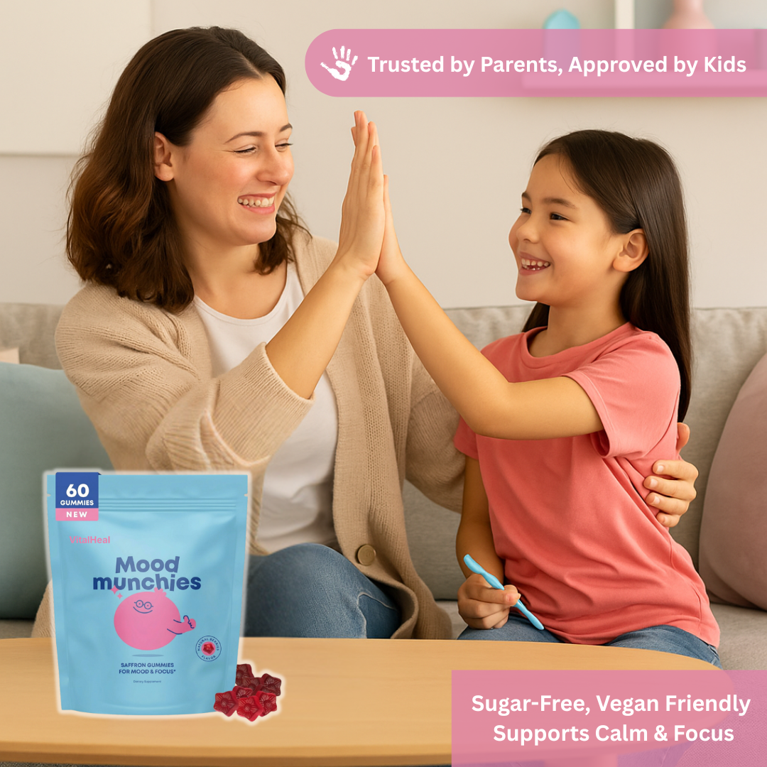 Mood Munchies – Saffron Mood Support Gummies for Kids | Calm, Focus & Emotional Balance