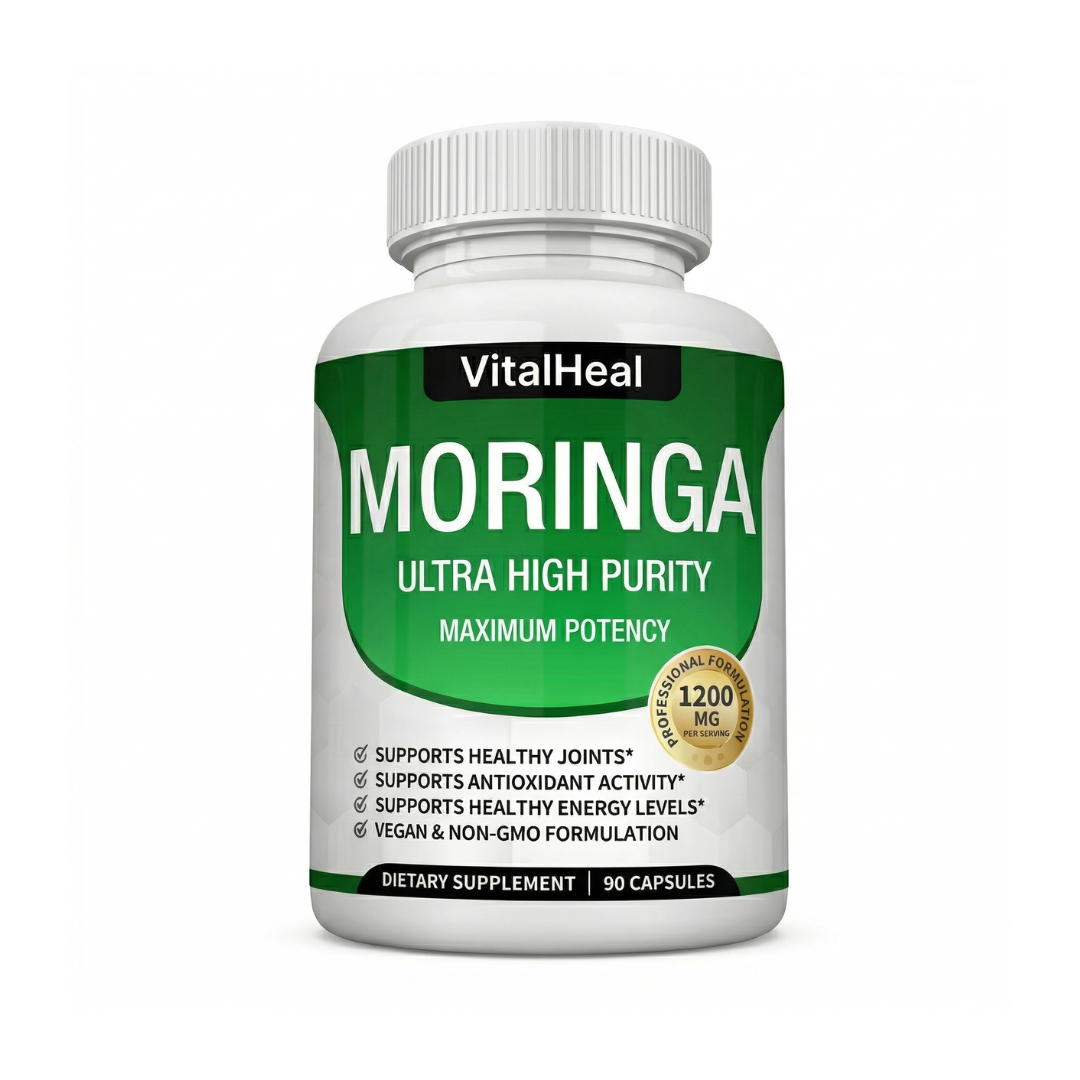 Moringa Capsules 1200mg – High Potency Organic Moringa Supplement for Antioxidant & Energy Support