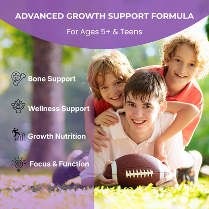 NuBest Tall – Growth Support Supplement for Ages 5+ & Teens | Calcium, Collagen & Natural Herbal Blend