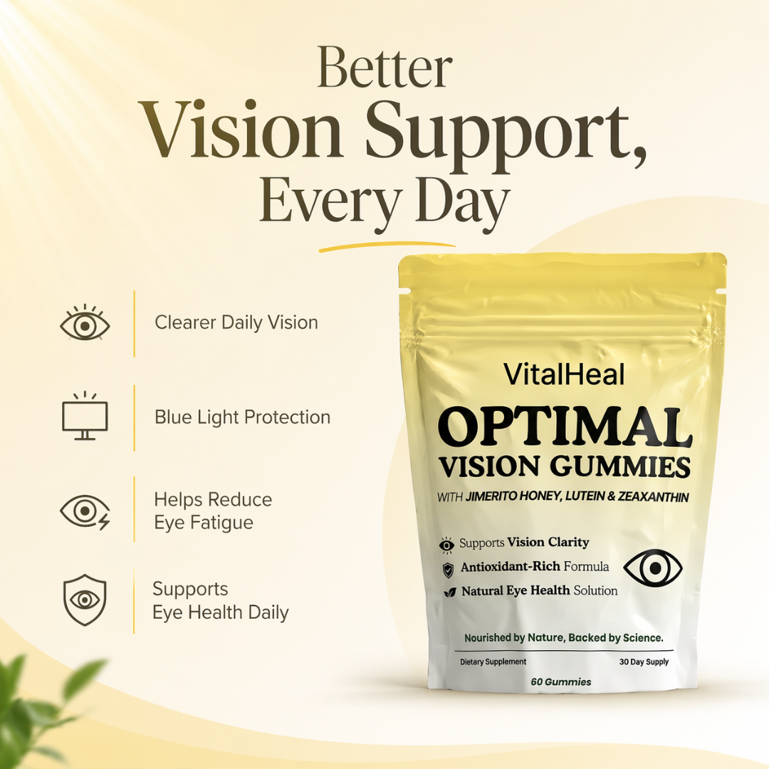 Optimal Vision Gummies – Eye Health Supplement with Lutein & Zeaxanthin for Vision Support