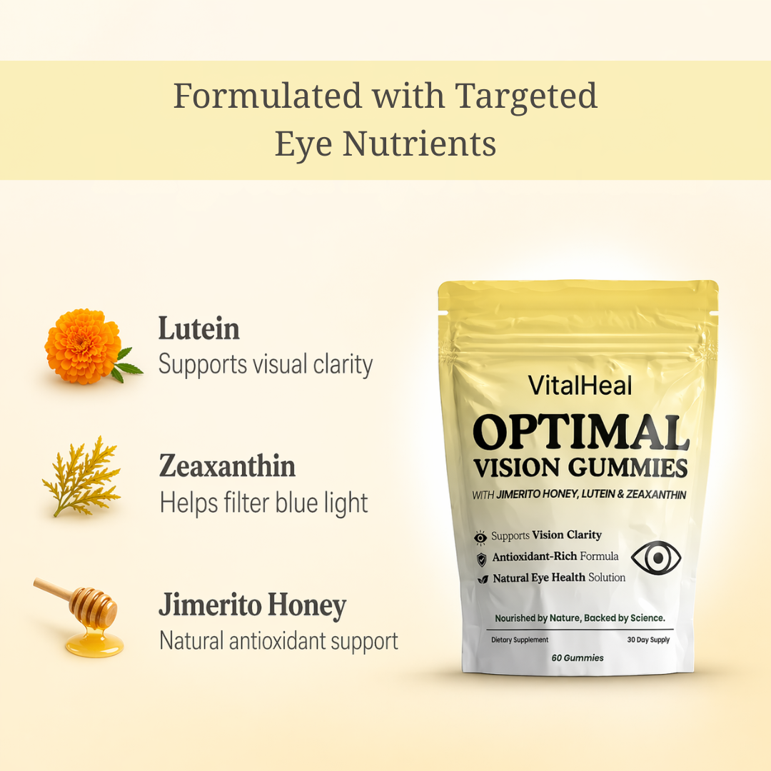Optimal Vision Gummies – Eye Health Supplement with Lutein & Zeaxanthin for Vision Support