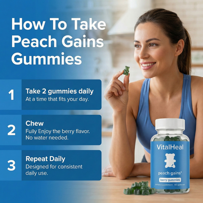 Peach Gains Gummies for Women – Herbal Multivitamin for Daily Wellness