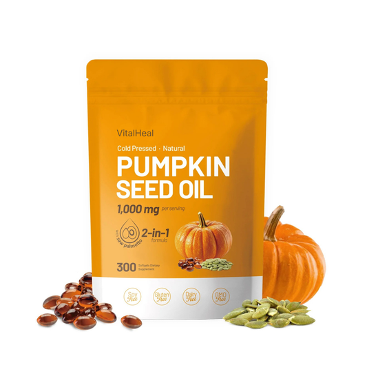 Pumpkin Seed Oil – Cold Pressed Softgels with Saw Palmetto for Prostate Health & Hair Growth Support
