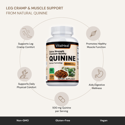 Quinine Capsules – Leg Cramp & Muscle Support from Cinchona Bark